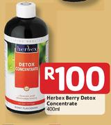 Herbex Berry Detox Concentrate-400ml 