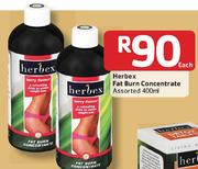Herbex Fat Burn Concentrate Assorted-400ml Each