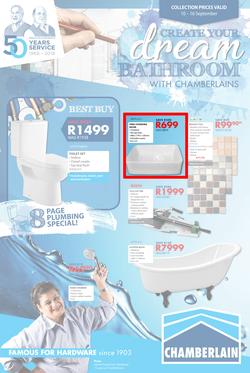 Chamberlains : Create Your Dream Bathroom (10 Sept - 16 Sept 2018), page 1
