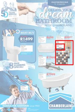 Chamberlains : Create Your Dream Bathroom (10 Sept - 16 Sept 2018), page 1
