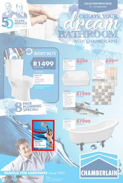 Chamberlains : Create Your Dream Bathroom (10 Sept - 16 Sept 2018), page 1