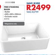 Rossco Free Standing Basin-600 x 400 x 200mm