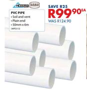 Marley PVC Pipe-50mm x 6m Each