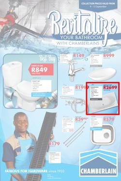 Chamberlains : Revitalize Your Bathroom (9 Sept - 15 Sept 2019), page 1