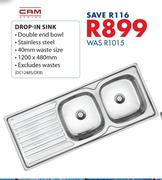 Cam Drop-In Sink DC1248S/DEB
