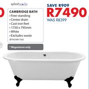 Splashworks Cambridge Bath-1750 x 795mm