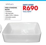 Spalshworks Free Standing Basin-480 x 370 x 130mm