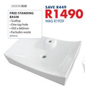 Rossco Free Standing Basin-450 x 660mm
