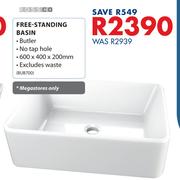 Rossco Free Standing Basin-600 x 400 x 200mm