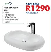 WHS Free Standing Basin-670 x 430mm