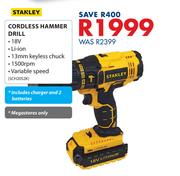 Stanley Cordless Hammer Drill SCH20S2K