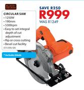 Black + Decker Circular Saw CS1250L-QS
