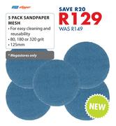 Norton Clipper 5 Pack Sandpaper Mesh 125mm