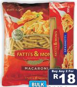Fatti's & Moni's Spaghetti/Macaroni-Any 2 x 500g