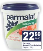 Parmalat Smooth/Fruit/Fabulite Yoghurt-1Kg Each