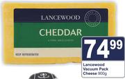 Lancewood Vacuum Pack Cheese-900g