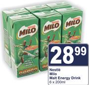 Nestle Milo Malt Energy Drink-6x200ml