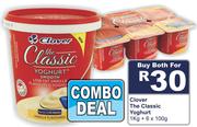 Clover The Classic Yoghurt-1Kg+ 6x100g