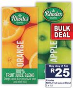 Rhodes 100% Fruit Juice Blend-2x1Ltr