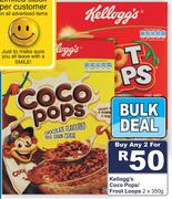 Kellogg's Coco Pops/Froot Loops-2x350g