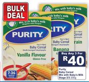 Purity Baby Cereal Mix With Baby's Milk Stage2/3-3x200g