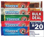 Bakers Toppers Cream Biscuits-5x125g