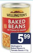 Wellington's Baked Beans In Tomato Sauce-410g