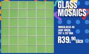 Glass Mosaic 1MOSGLAC33-48 Light Green 297 x 297mm-Each