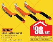 Grip 3 Piece Large Brush Set-Per Set