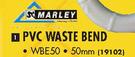 Marley 50mm PVC Waste Bend WBE50