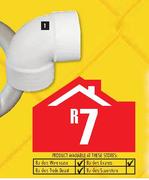 Marley 50mm PVC Waste Bend WBE50