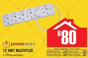 Powerworx 12 Way Multiplug White