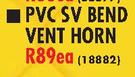 Marley PVC SV Bend Vent Horn Underground Bend-Each