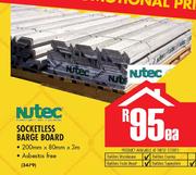 Nutec Socketless Barge Board-200mmx80mmx3m-Each