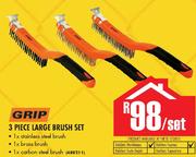 Grip 3 Piece Large Brush Set-Per Set