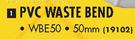 Marley PVC Waste Bend WBE50-50mm