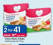 Clicks Made 4 Baby Teething Biscuits-2 x 170g