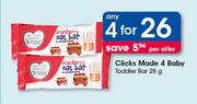 Clicks Made 4 Baby Toddler Bar-4 x 28g
