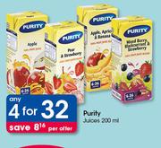 Purity Juices-4 x 200ml