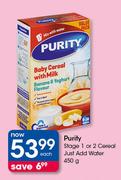 Purity Stage 1 Or 2 Cereal Just Add Water-450g Each
