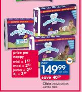 Clicks Active Stretch Jumbo Pack-Per Pack