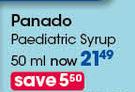 Panado Paediatric Syrup-50ml Each