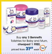 Bennetts Toiletries For Baby & Mum-Each