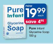 Pure Infant Glycerine Soap-100g Each