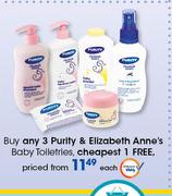 Purity & Elizabeth Anne's Baby Toiletries-Each