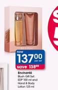 Enchante Blush Gift Set, EDP-100ml & Hand & Body Lotion-125ml Per Set