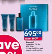 Davidoff Cool water Gift Set EDT-125ml, Shower Gel-75ml & After Shave Balm-75ml Per Set