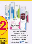 Clicks Artificial Nails, Beauty Tools, Lashes & Cosmetic Brushes-Each