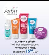 Sorbet Mini Or Single Products-Each