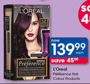 L'Oreal Preference Hair Colour Products-Each